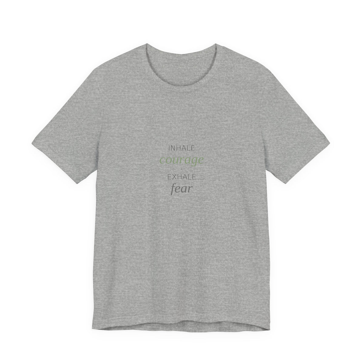 Inhale Courage Exhale Fear Shirt | Breathwork Tee | Anxiety Relief | Yoga Top | Mindfulness Apparel